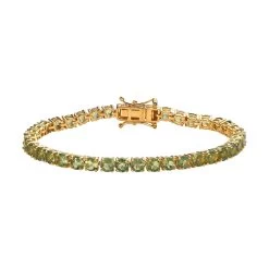 One Time Only Green Apatite Bracelet In Vermeil YG Over Sterling Silver (6.50 In) 10.40 Ctw