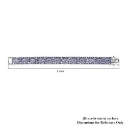 Tanzanite And White Zircon Bracelet In Platinum Over Sterling Silver (7.25 In) 30.50 Ctw 9 Tanzanite And White Zircon Bracelet In Platinum Over Sterling Silver (7.25 In) 30.50 Ctw -Jewelry store 7544583 4