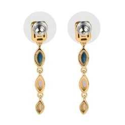 Mixed Gemstones And Shapes Dangle Earrings In Vermeil Yellow Gold Over Sterling Silver 2.35 Ctw -Jewelry store 7547237 3