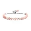 Pink Opal Beaded Bolo Bracelet In Sterling Silver 25.00 Ctw -Jewelry store 7547518