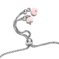 Pink Opal Beaded Bolo Bracelet In Sterling Silver 25.00 Ctw -Jewelry store 7547518 3