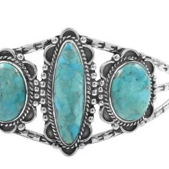 Santa Fe Style Kingman Turquoise Cuff Bracelet In Sterling Silver (6.50 In) 22.50 Ctw 8 Santa Fe Style Kingman Turquoise Cuff Bracelet In Sterling Silver (6.50 In) 22.50 Ctw -Jewelry store 7547722 2