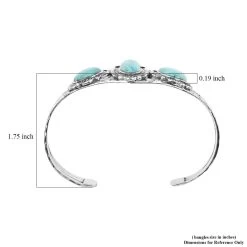 Santa Fe Style Kingman Turquoise Cuff Bracelet In Sterling Silver (6.50 In) 22.50 Ctw 9 Santa Fe Style Kingman Turquoise Cuff Bracelet In Sterling Silver (6.50 In) 22.50 Ctw -Jewelry store 7547722 3
