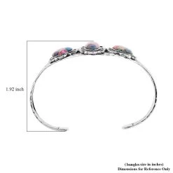 Santa Fe Style Rainbow Turquoise Cuff Bracelet In Sterling Silver (6.50 In) 22.50 Ctw 9 Santa Fe Style Rainbow Turquoise Cuff Bracelet In Sterling Silver (6.50 In) 22.50 Ctw -Jewelry store 7547747 3