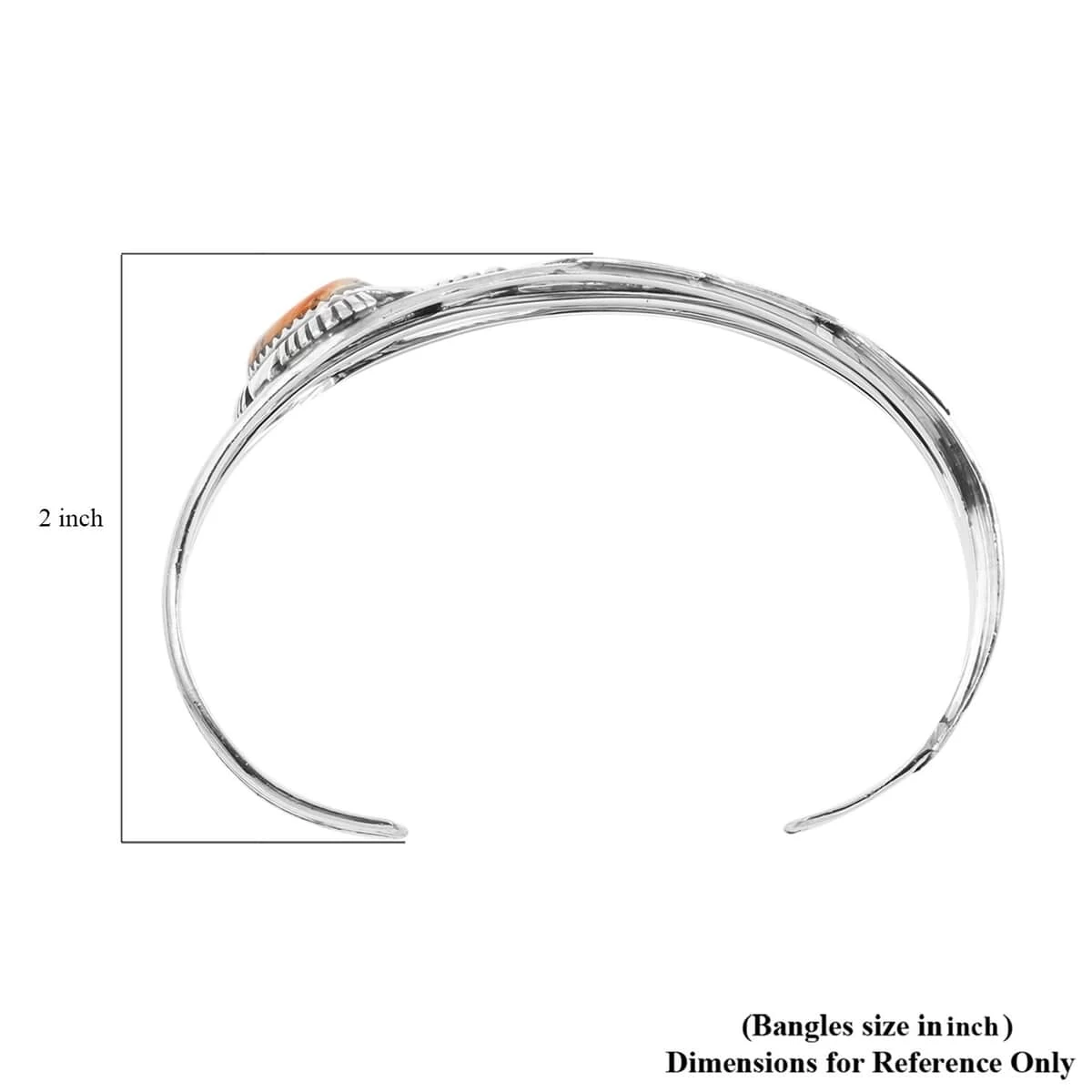 Santa Fe Style Spiny Turquoise Cuff Bracelet In Sterling Silver (6.50 In) 7.00 Ctw 5 Santa Fe Style Spiny Turquoise Cuff Bracelet In Sterling Silver (6.50 In) 7.00 Ctw - Image 3