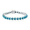 Premium Sleeping Beauty Turquoise Tennis Bracelet In Platinum Over Sterling Silver (6.50 In) 12.00 Ctw (Del. In 5-7 Days) -Jewelry store 7548046