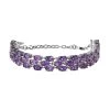 African Amethyst Adjustable Bracelet In Platinum Over Sterling Silver (6.50-8.0In) 17.10 Ctw -Jewelry store 7548713