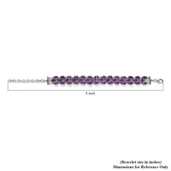 African Amethyst Adjustable Bracelet In Platinum Over Sterling Silver (6.50-8.0In) 17.10 Ctw -Jewelry store 7548713 4