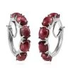 Karis Norwegian Thulite Hoop Earrings In Platinum Bond 12.25 Ctw -Jewelry store 7548749