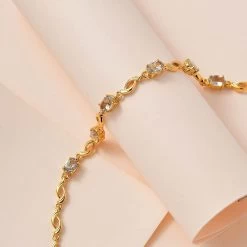 AAA Turkizite Bracelet In Vermeil Yellow Gold Over Sterling Silver (7.25 In) 2.85 Ctw 8 AAA Turkizite Bracelet In Vermeil Yellow Gold Over Sterling Silver (7.25 In) 2.85 Ctw -Jewelry store 7550377 1