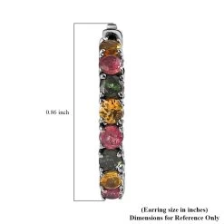 Multi-Tourmaline Inside Out Hoop Earrings In Platinum Over Sterling Silver 5.75 Ctw 11 Multi-Tourmaline Inside Out Hoop Earrings In Platinum Over Sterling Silver 5.75 Ctw -Jewelry store 7550973 4