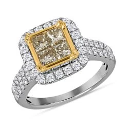 18K Yellow And White Gold Natural Yellow & White Diamond VS-I2 Ring 5.65 Grams 2.25 Ctw 10 18K Yellow And White Gold Natural Yellow & White Diamond VS-I2 Ring 5.65 Grams 2.25 Ctw -Jewelry store 7551573 2