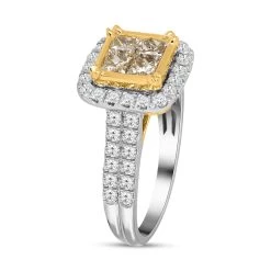 18K Yellow And White Gold Natural Yellow & White Diamond VS-I2 Ring 5.65 Grams 2.25 Ctw 11 18K Yellow And White Gold Natural Yellow & White Diamond VS-I2 Ring 5.65 Grams 2.25 Ctw -Jewelry store 7551573 3