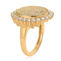 Moissanite Initial U Ring In Vermeil YG Over Sterling Silver 0.70 Ctw 11 Moissanite Initial U Ring In Vermeil YG Over Sterling Silver 0.70 Ctw -Jewelry store 7552088 3