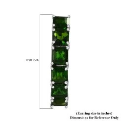 Chrome Diopside Hoop Earrings In Platinum Over Sterling Silver 4.50 Ctw -Jewelry store 7552412 4