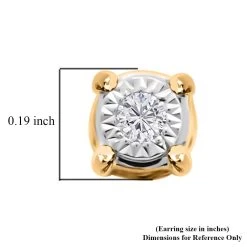 10K Yellow Gold Diamond Stud Earrings 0.15 Ctw -Jewelry store 7552564 4