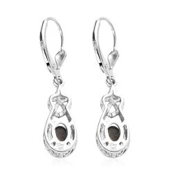 Bankacha Natural Black Star Sapphire And Tanzanite Dangling Earrings In Vermeil Yellow Gold And Platinum Over Sterling Silver 2.60 Ctw 10 Bankacha Natural Black Star Sapphire And Tanzanite Dangling Earrings In Vermeil Yellow Gold And Platinum Over Sterling Silver 2.60 Ctw -Jewelry store 7553156 3