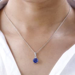 TLV Rhapsody 950 Platinum AAAA Tanzanite, Diamond (E-F, VS) Pendant 3.00 Ctw -Jewelry store 7553313 2