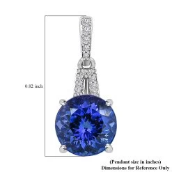 TLV Rhapsody 950 Platinum AAAA Tanzanite, Diamond (E-F, VS) Pendant 3.00 Ctw -Jewelry store 7553313 6