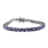 Tanzanite Tennis Bracelet In Platinum Over Sterling Silver (7.25 In) 8.65 Ctw -Jewelry store 7553530