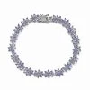 Tanzanite Floral Link Bracelet In Platinum Over Sterling Silver (8.00 In) 12.00 Ctw 2 Tanzanite Floral Link Bracelet In Platinum Over Sterling Silver (8.00 In) 12.00 Ctw -Jewelry store 7553795