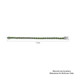 Chrome Diopside Tennis Bracelet In Platinum Over Sterling Silver (6.50 In) 11.10 Ctw -Jewelry store 7554925 4