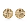 Luxoro 10K Yellow Gold Rope Chain Texture Earrings 1.80 Grams -Jewelry store 7555066