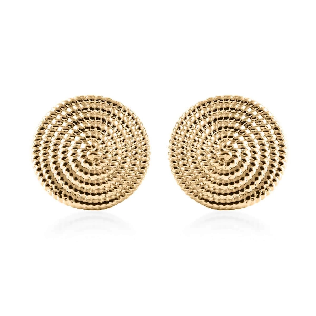 Luxoro 10K Yellow Gold Rope Chain Texture Earrings 1.80 Grams 3 Luxoro 10K Yellow Gold Rope Chain Texture Earrings 1.80 Grams