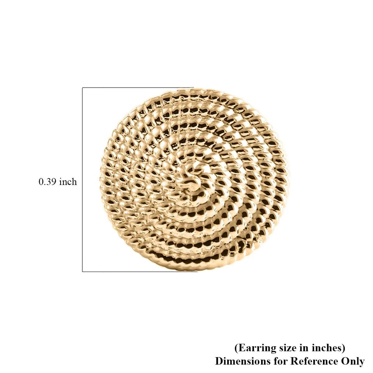 Luxoro 10K Yellow Gold Rope Chain Texture Earrings 1.80 Grams 6 Luxoro 10K Yellow Gold Rope Chain Texture Earrings 1.80 Grams - Image 4