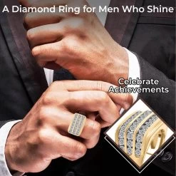 Diamond Mens Ring,10K Yellow Gold Ring, Gold Mens Ring, Gold Ring For Him, Deco Mens Ring 8.50 Grams 3.00 Ctw 11 Diamond Mens Ring,10K Yellow Gold Ring, Gold Mens Ring, Gold Ring For Him, Deco Mens Ring 8.50 Grams 3.00 Ctw -Jewelry store 7555343 2