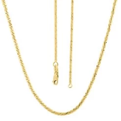14K Yellow Gold Sparkle Chain Necklace, 22 Inch Chain Necklace, Gold Necklace, Gold Jewelry 1.50 Mm 3.50 Grams -Jewelry store 7555386 3