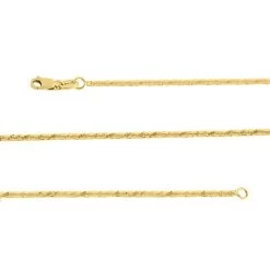 14K Yellow Gold Sparkle Chain Necklace, 22 Inch Chain Necklace, Gold Necklace, Gold Jewelry 1.50 Mm 3.50 Grams -Jewelry store 7555386 4
