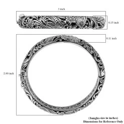 Bali Legacy Sterling Silver Dragon Bangle Bracelet (7.25 In) 47.20 Grams 13 Bali Legacy Sterling Silver Dragon Bangle Bracelet (7.25 In) 47.20 Grams -Jewelry store 7556183 5