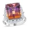 Anahi Ametrine And Moissanite Ring In Rhodium Over Sterling Silver 13.25 Ctw -Jewelry store 7557170