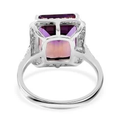 Anahi Ametrine And Moissanite Ring In Rhodium Over Sterling Silver 13.30 Ctw -Jewelry store 7557177 4