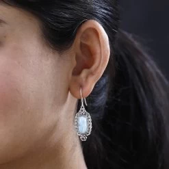 Artisan Crafted Larimar And Orissa Rhodolite Garnet Lever Back Earrings In Sterling Silver 8.60 Ctw 9 Artisan Crafted Larimar And Orissa Rhodolite Garnet Lever Back Earrings In Sterling Silver 8.60 Ctw -Jewelry store 7557500 2