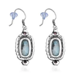 Artisan Crafted Larimar And Orissa Rhodolite Garnet Lever Back Earrings In Sterling Silver 8.60 Ctw 10 Artisan Crafted Larimar And Orissa Rhodolite Garnet Lever Back Earrings In Sterling Silver 8.60 Ctw -Jewelry store 7557500 3