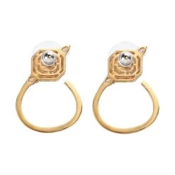 Asscher Cut Moissanite Eternal Love Black Enameled Snake Earrings In Sterling Silver 2.85 Ctw -Jewelry store 7557992 3