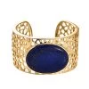 Karis Lapis Lazuli Cuff Bracelet In 18K YG Plated 80.00 Ctw 1 Karis Lapis Lazuli Cuff Bracelet In 18K YG Plated 80.00 Ctw -Jewelry store 7558977