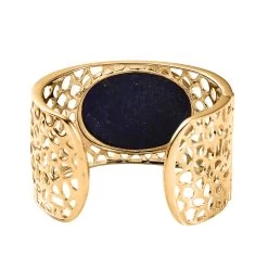 Karis Lapis Lazuli Cuff Bracelet In 18K YG Plated 80.00 Ctw -Jewelry store 7558977 4