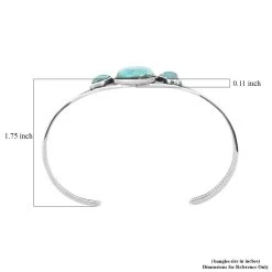 Santa Fe Style Kingman Turquoise Bracelet In Sterling Silver (6.50 In) 14.50 Ctw 9 Santa Fe Style Kingman Turquoise Bracelet In Sterling Silver (6.50 In) 14.50 Ctw -Jewelry store 7559486 3