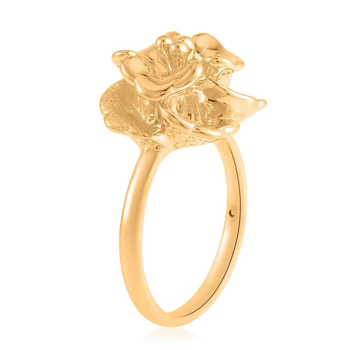 24K Yellow Gold Electroform Floral Ring 2 Grams 6 24K Yellow Gold Electroform Floral Ring 2 Grams - Image 4