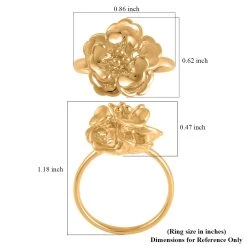 24K Yellow Gold Electroform Floral Ring 2 Grams 13 24K Yellow Gold Electroform Floral Ring 2 Grams -Jewelry store 7559604 5