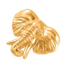 24K Yellow Gold Electroform Elephant Head Pendant 1.50 Grams -Jewelry store 7561460 3