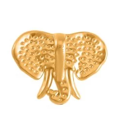 24K Yellow Gold Electroform Elephant Head Pendant 1.50 Grams -Jewelry store 7561460 4