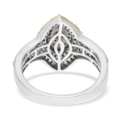 Yellow Diamond Ring In Platinum Over Sterling Silver 1.00 Ctw -Jewelry store 7561713 4