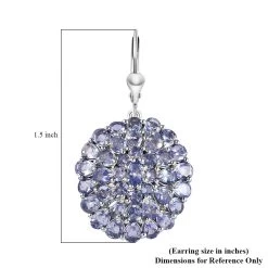 Tanzanite Floral Spray Earrings In Platinum Over Sterling Silver 9.00 Ctw -Jewelry store 7561739 4