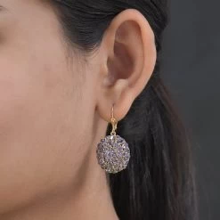 Tanzanite Floral Spray Earrings In Vermeil Yellow Gold Over Sterling Silver 9.00 Ctw -Jewelry store 7561757 2