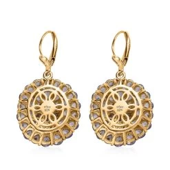 Tanzanite Floral Spray Earrings In Vermeil Yellow Gold Over Sterling Silver 9.00 Ctw -Jewelry store 7561757 3
