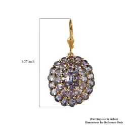 Tanzanite Floral Spray Earrings In Vermeil Yellow Gold Over Sterling Silver 9.00 Ctw -Jewelry store 7561757 4